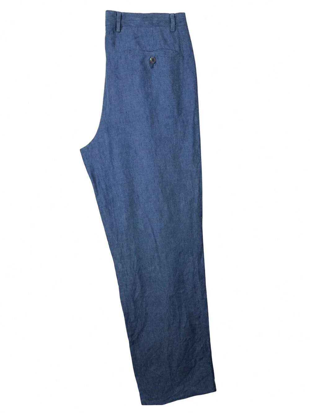Light Blue Wide Leg Linen Blend Pants